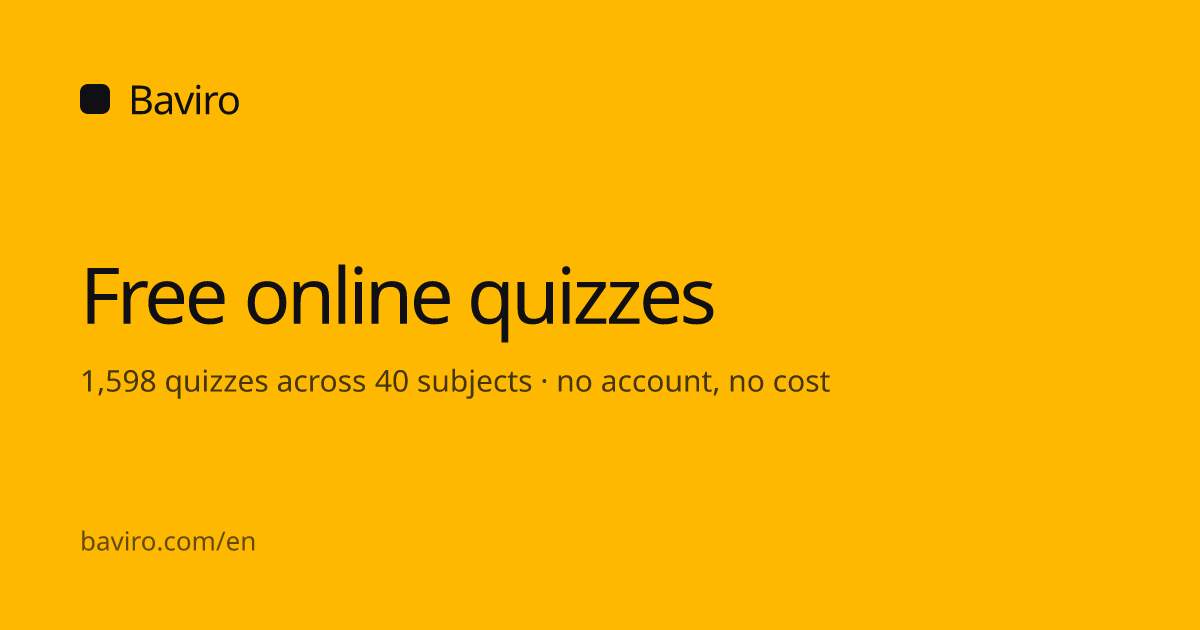 Free Online Quizzes & Trivia Games | Baviro