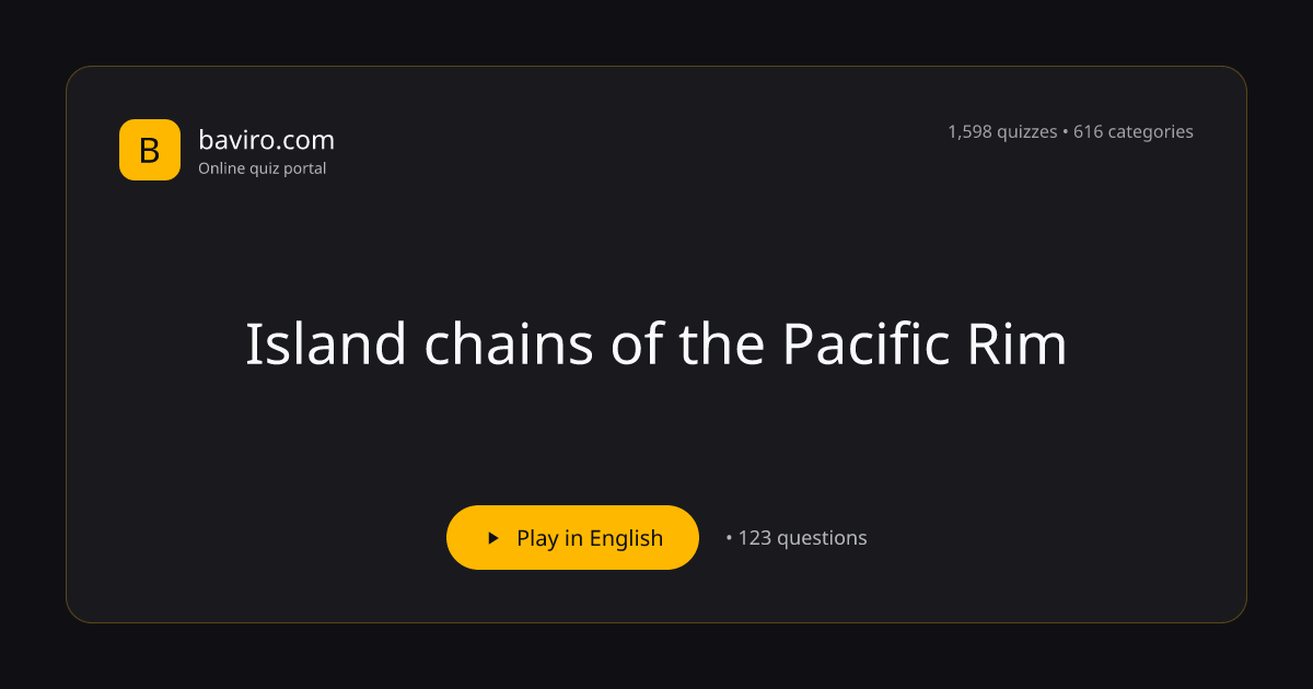 Island chains of the Pacific Rim | Baviro.com
