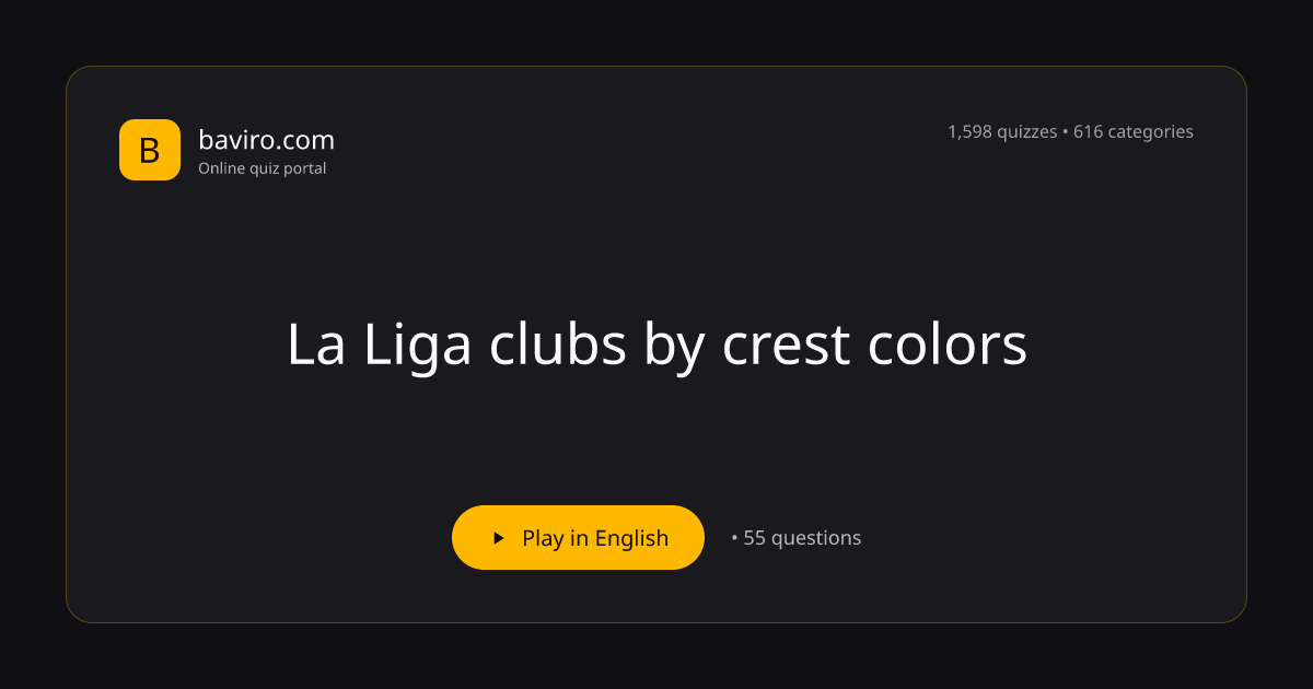 La Liga clubs by crest colors Quiz | Baviro
