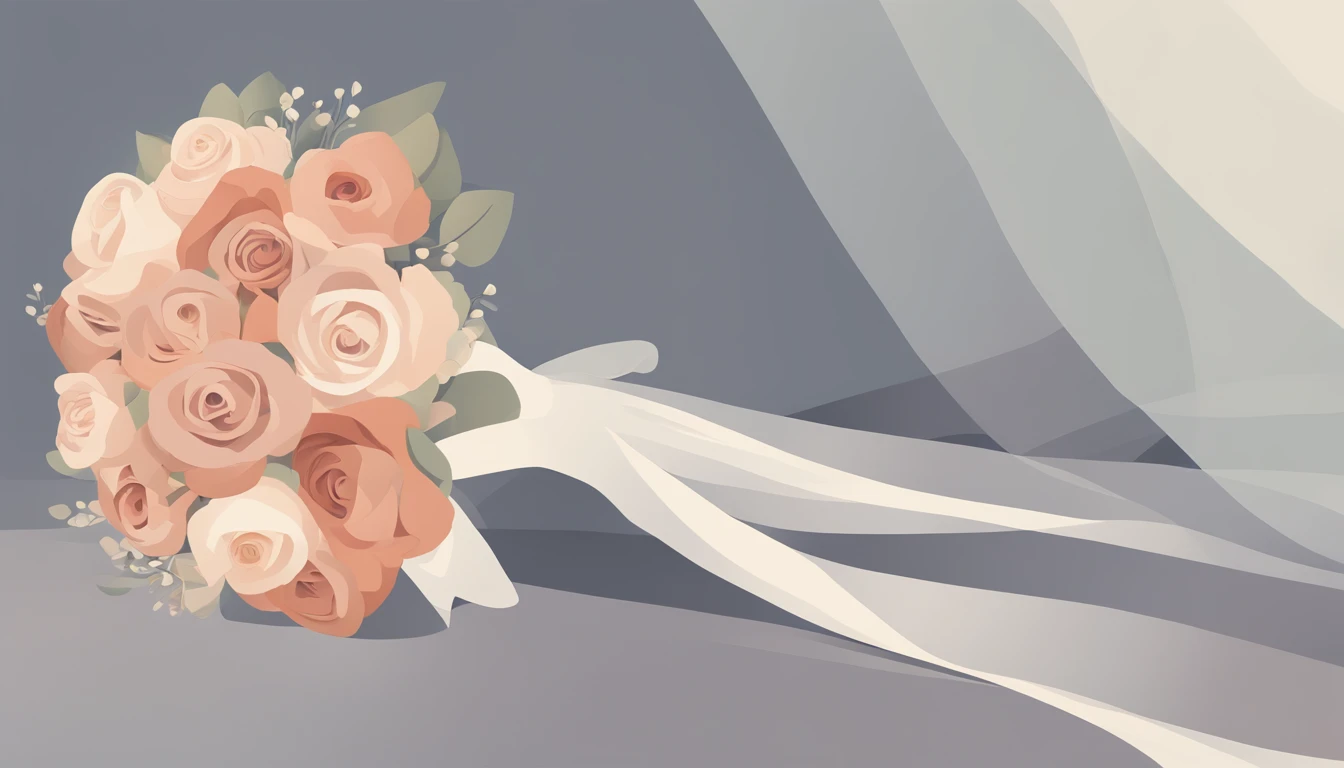Marriage symbols: veils, bouquets, and garters