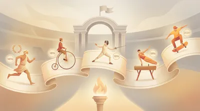 Summer Olympic sports by first year