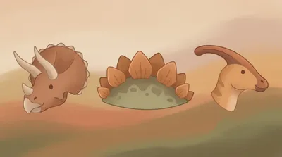 Famous dinosaur features: horns, plates, and crests