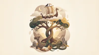 Norse myths: realms, beings, and artifacts