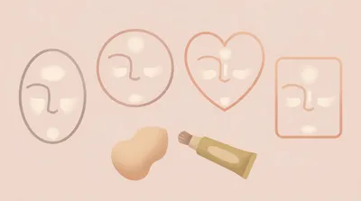 Concealer placement for face shapes
