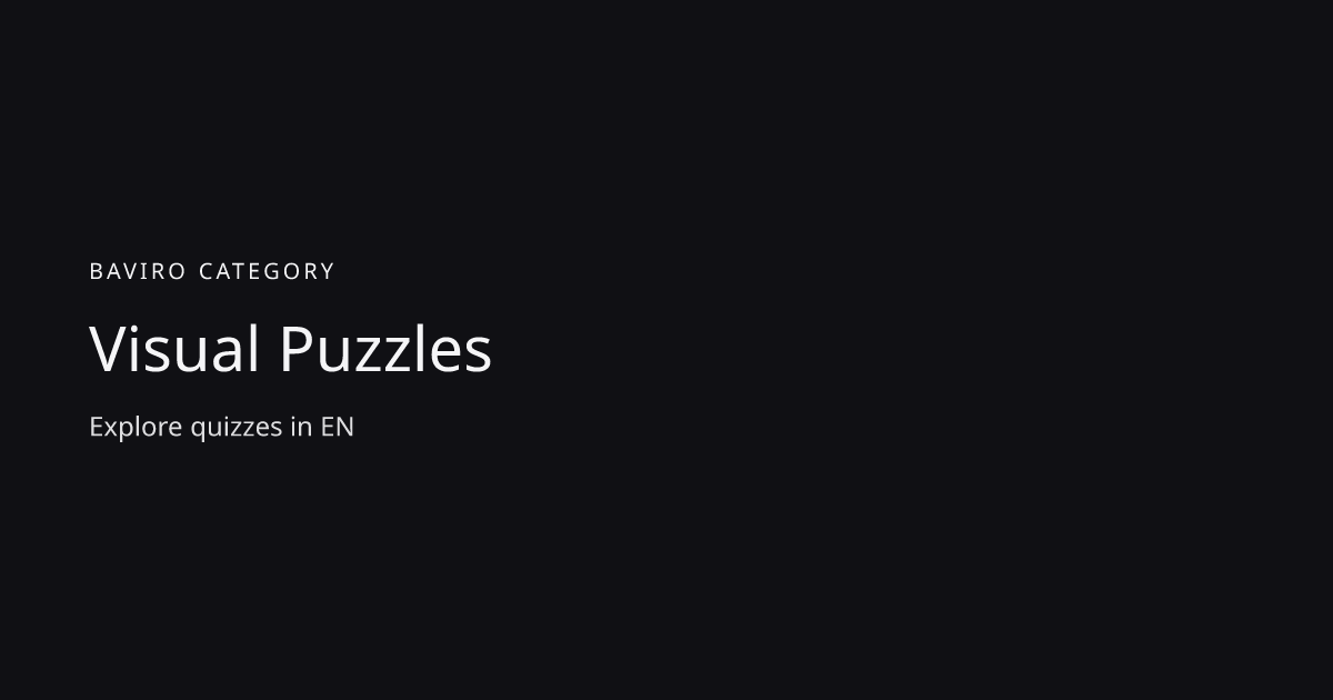 Visual Puzzles Quizzes | Baviro