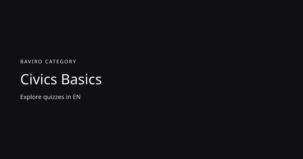 Civics Basics Quizzes | Baviro